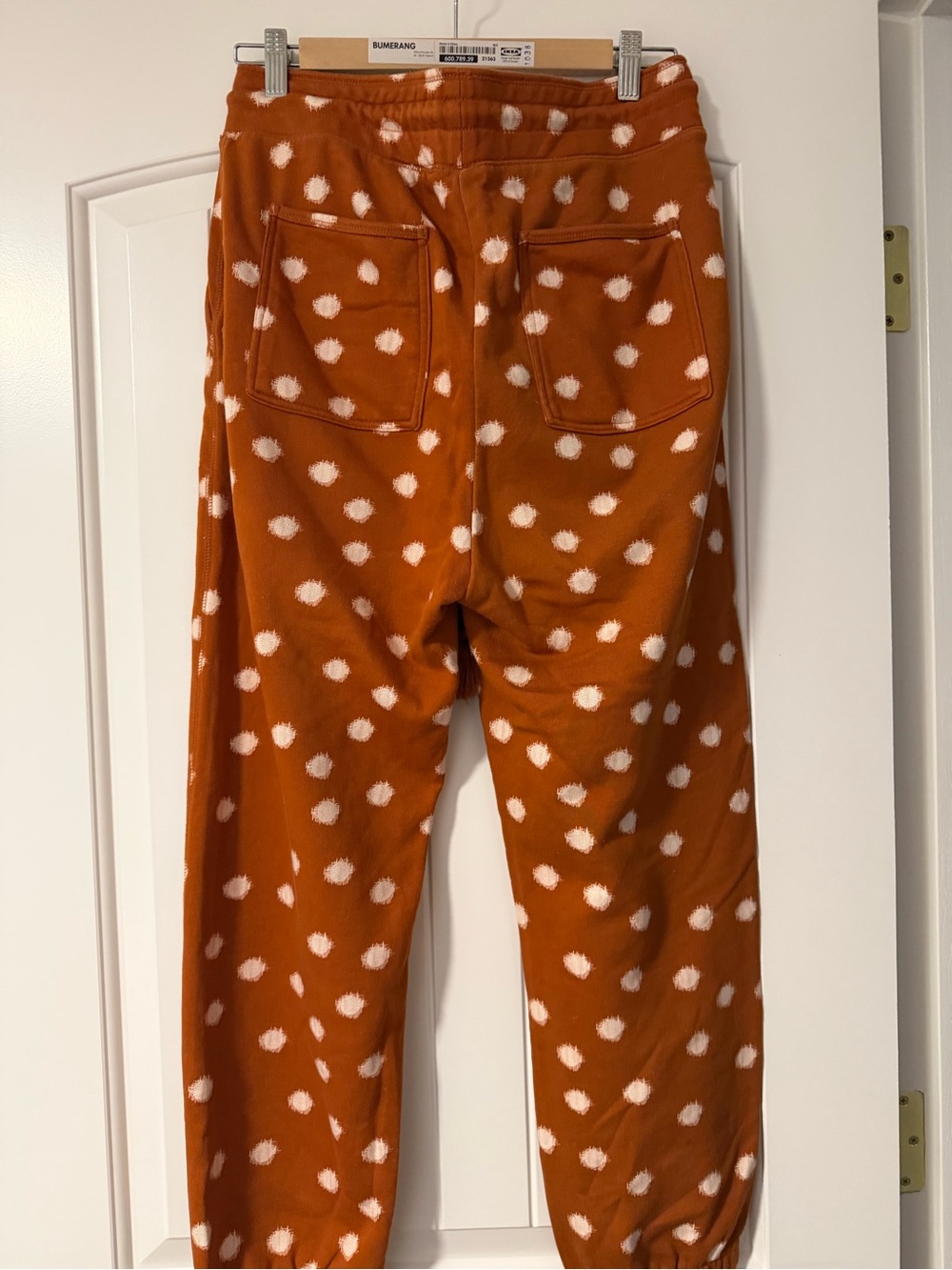 Women's Rust Polka Dot Joggers - Dusty Cream Spots